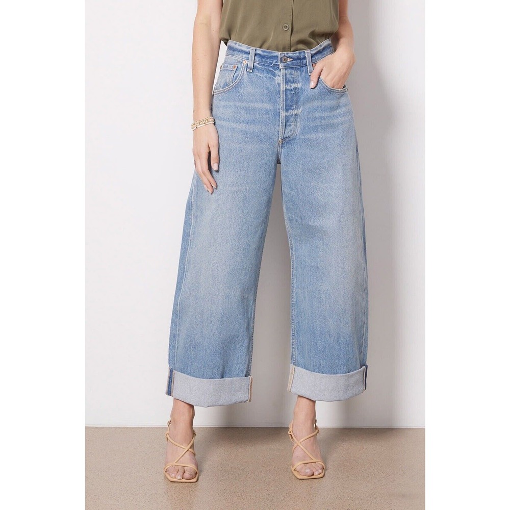 Citizens Of Humanity Light Blue Wide-Leg Jeans